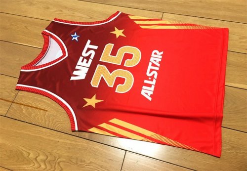 2012 NBA All Star West Kevin Durant 35 Red Jersey